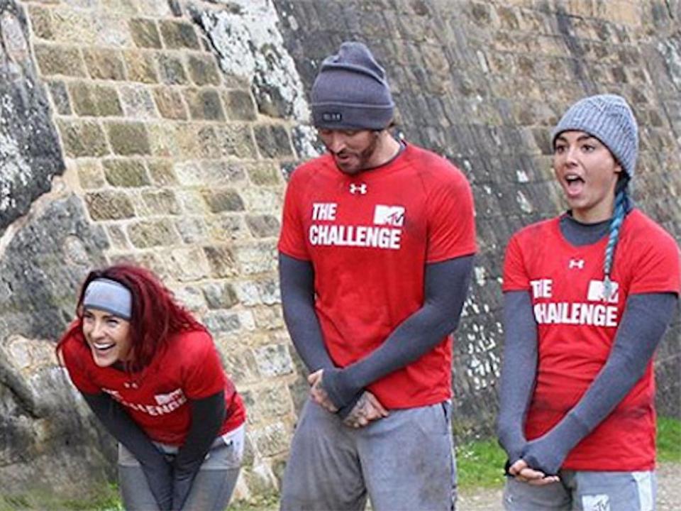 Players from MTV's The Challenge before a challenge