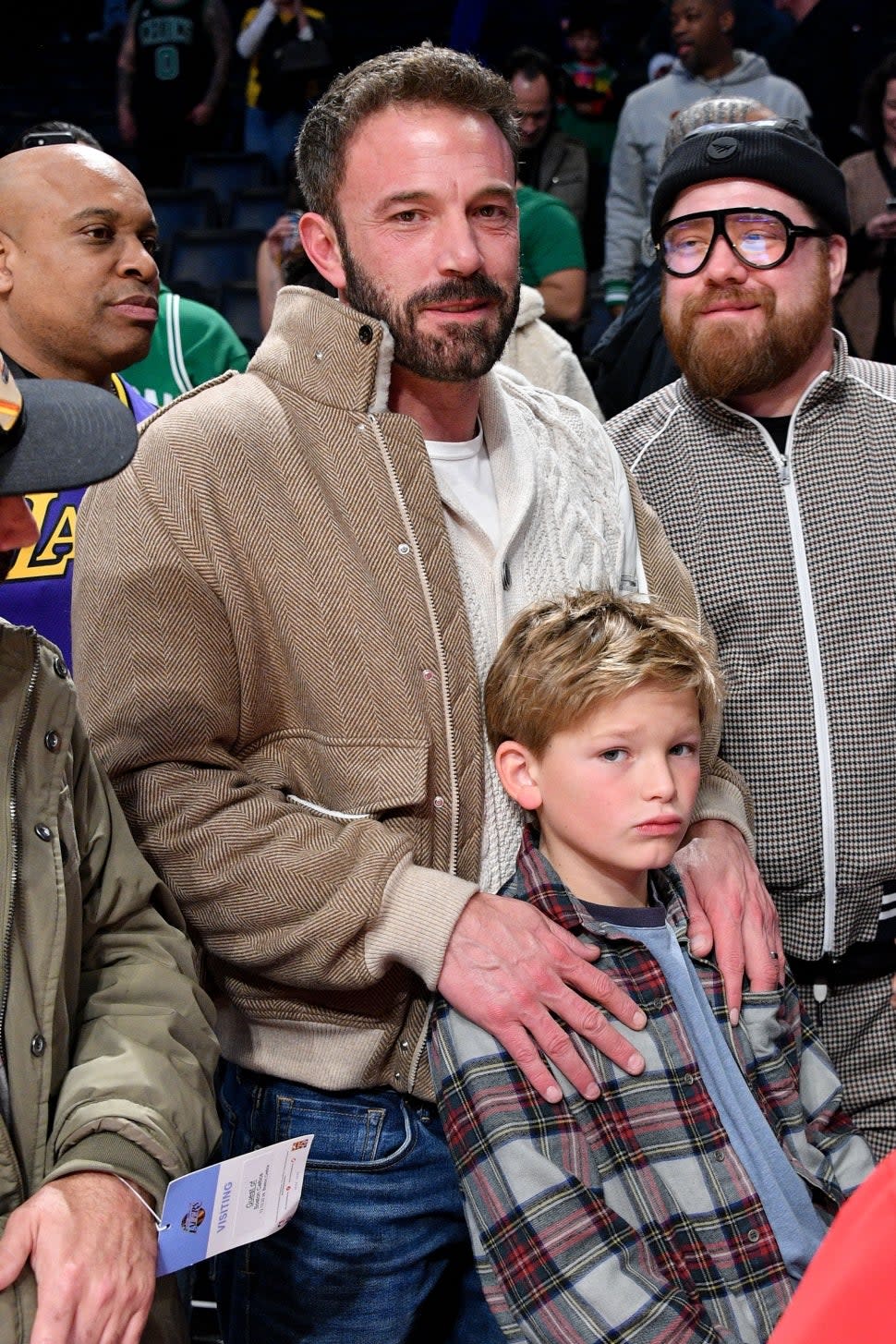 Ben Affleck and Samuel attend Lakers game