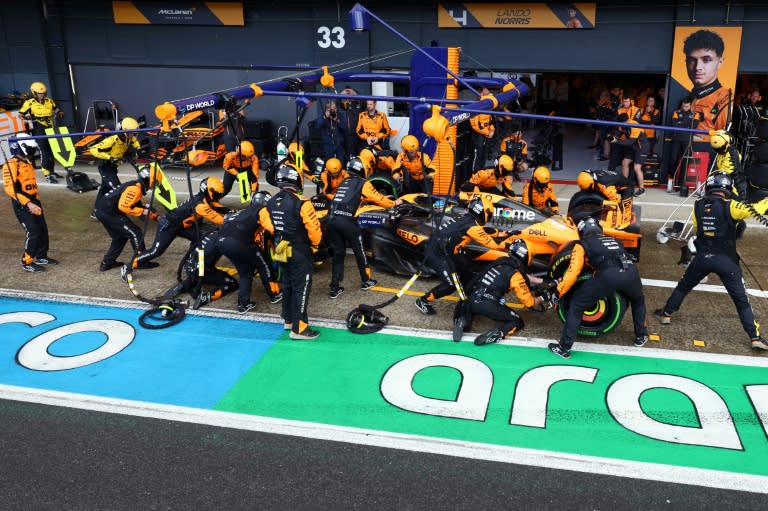 Lando Norris said his McLaren team called him into the pits at the wrong time and put him on the wrong tyres during the British Grand Prix at Silverstone (ANDREW BOYERS)