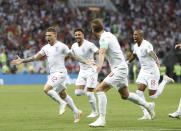 <p>What a time to score your first international goal! Trippier puts England 1-0 up </p>