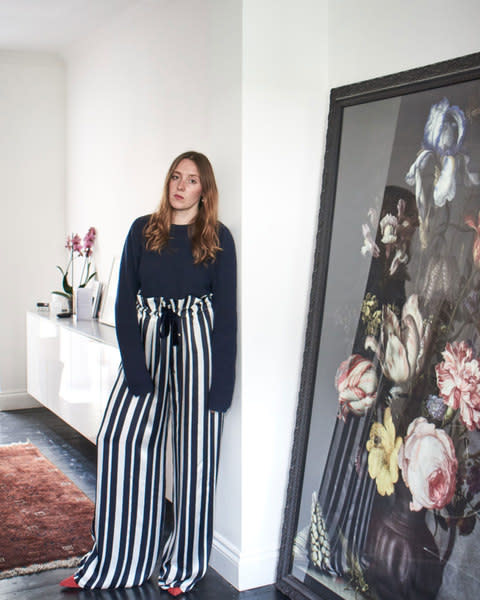 Amy Powney at her east London home - Credit: Philip Sinden