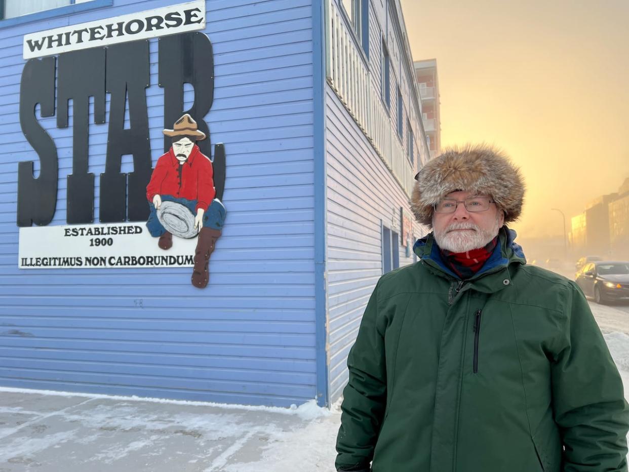 Max Fraser is the publisher of The Yukon Star. He initially wanted to buy the Whitehorse Star but pivoted when the current owners decided they weren't comfortable selling the long-standing newspaper to him. (Mike Rudyk/CBC - image credit)