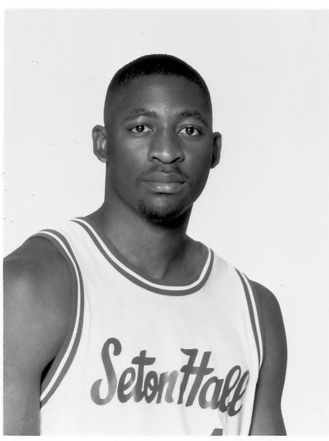 Adrian Griffin during his Seton Hall playing days