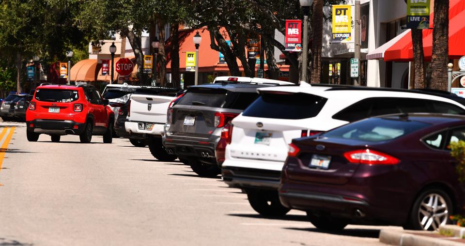 Parking was at a premium near lunchtime Friday morning along New Haven Avenue in downtown Melbourne.