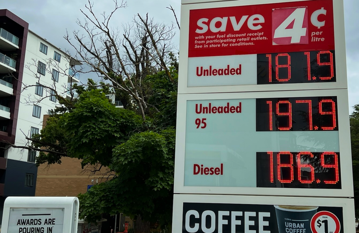 <span class="caption">Petrol prices Wednesday morning.</span> <span class="attribution"><span class="source">Ellen Duffy/The Conversation</span>, <a class="link " href="http://creativecommons.org/licenses/by/4.0/" rel="nofollow noopener" target="_blank" data-ylk="slk:CC BY;elm:context_link;itc:0;sec:content-canvas">CC BY</a></span>