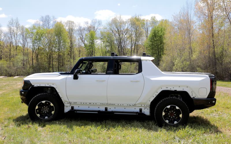 FILE PHOTO: Pre-production version of GMC Hummer electric pickup in Milford