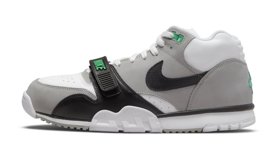 The lateral side of the Nike Air Trainer 1 “Chlorophyll.” - Credit: Courtesy of Nike