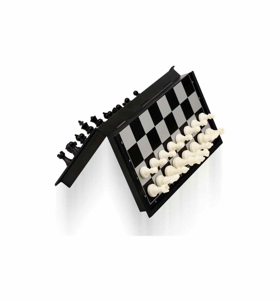 QuadPro Magnetic Travel Chess Set with Folding Chess Board Educational Toys for Kids and Adults
