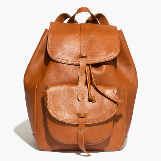 Transport Rucksack in English Saddle Leather, Madewell, $198