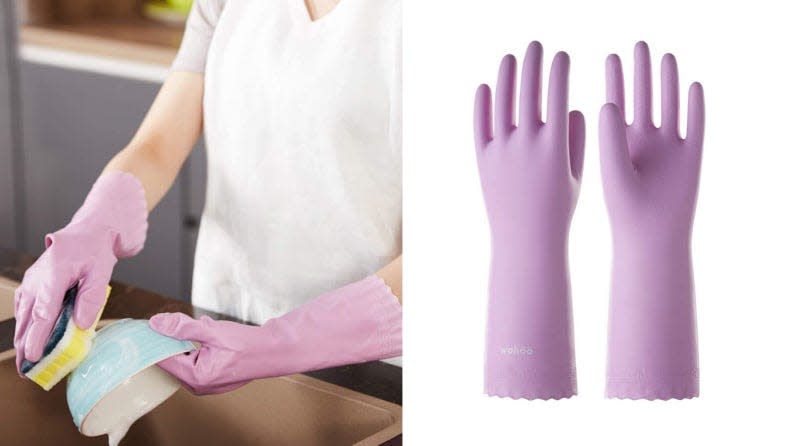 Keep rubber gloves on hand (ha ha) for the worst messes.