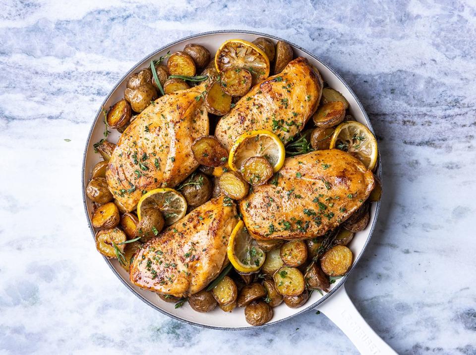 57) Skillet Lemon-Herb Chicken and Potatoes