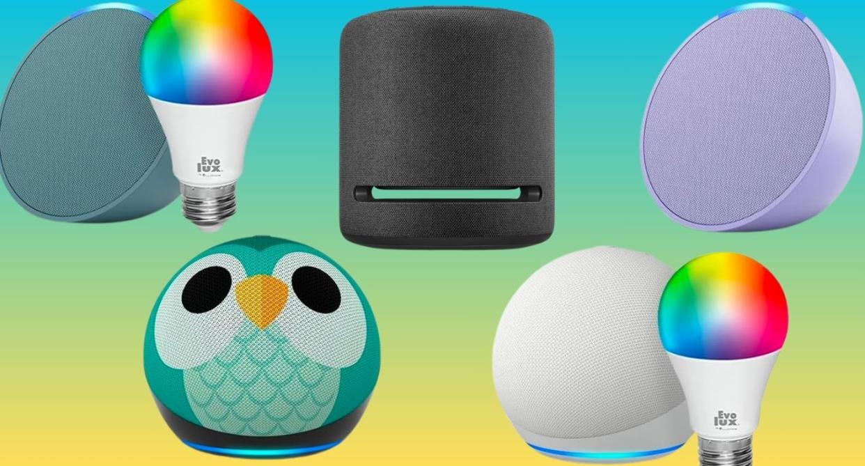 a few different Amazon Echo smart speakers