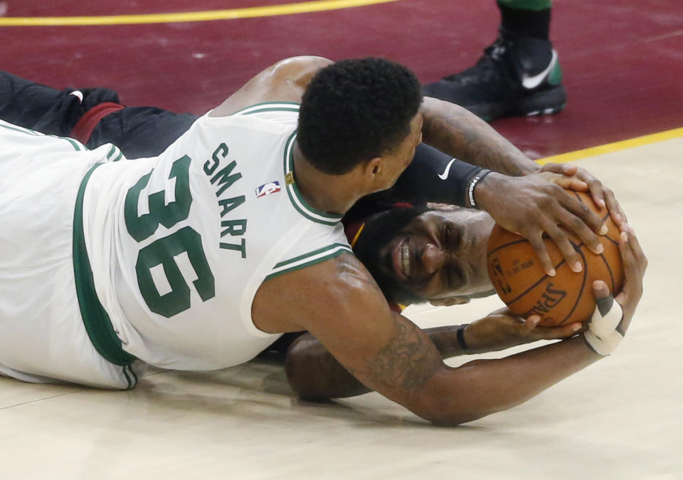 Few players fought harder in the playoffs than Celtics guard Marcus Smart, but how much is that worth? (AP)