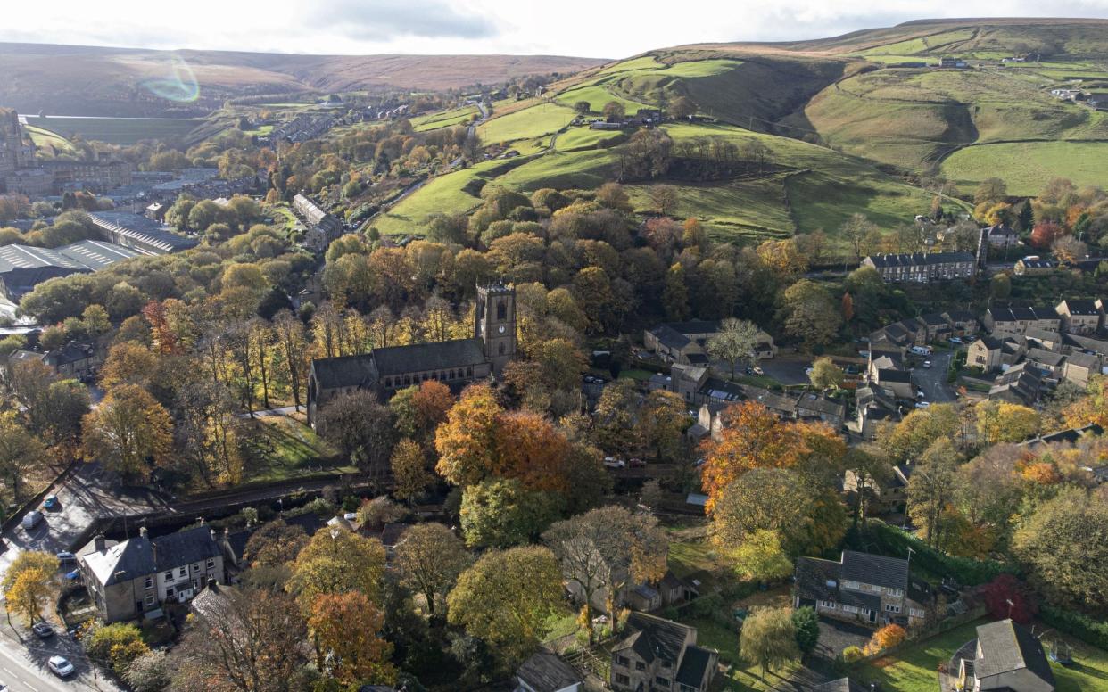 A view of town and country in one frame