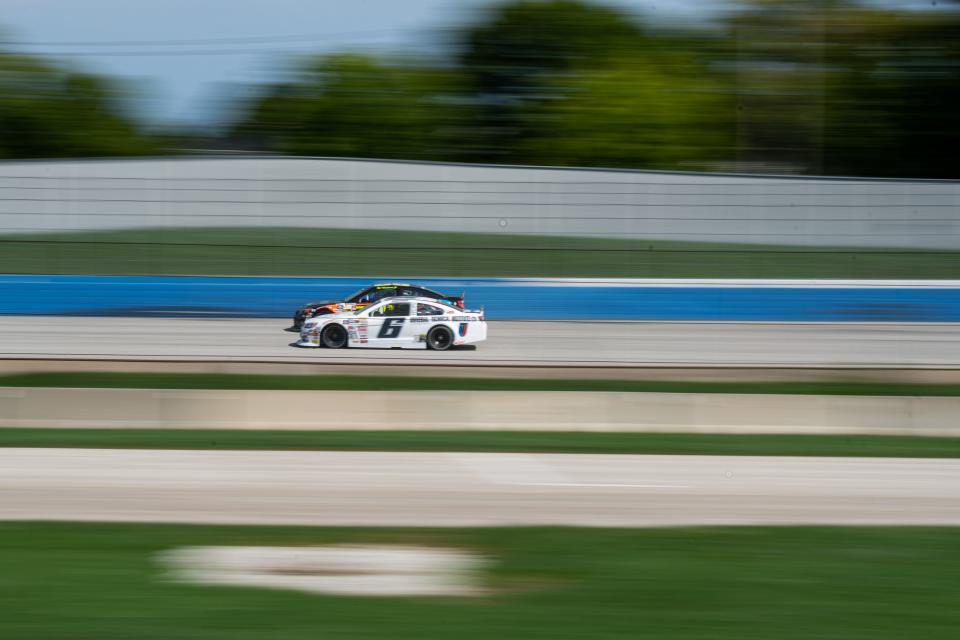 Rajah Caruth races during the ARCA Menards Series Sprecher 150 last year at the Milwaukee Mile.