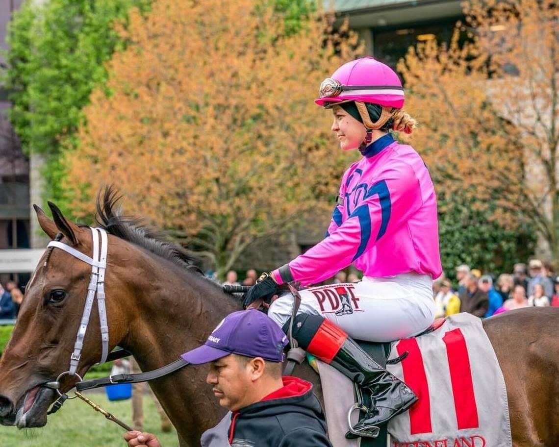 Ferrin Peterson is working to find a pathway to higher-level racing. “Ferrin is a very good rider, she’s a smart rider and she doesn’t make a lot of mistakes,” jockey agent Steve Krajcir said. “I think Ferrin, if given the opportunity, would win more often.” Keeneland Photo