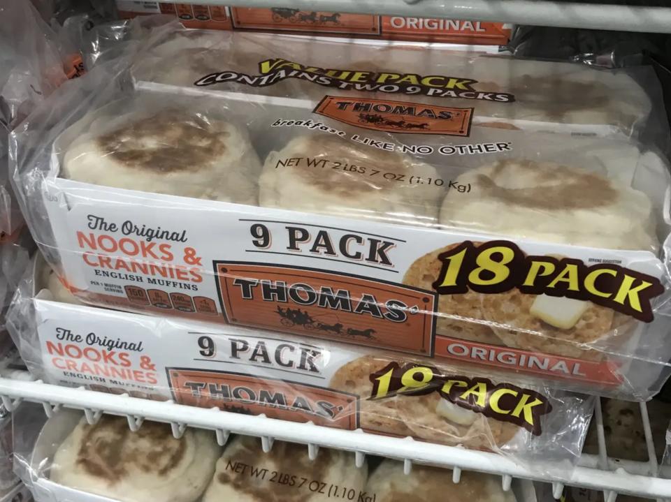 A package of English muffins at Costco