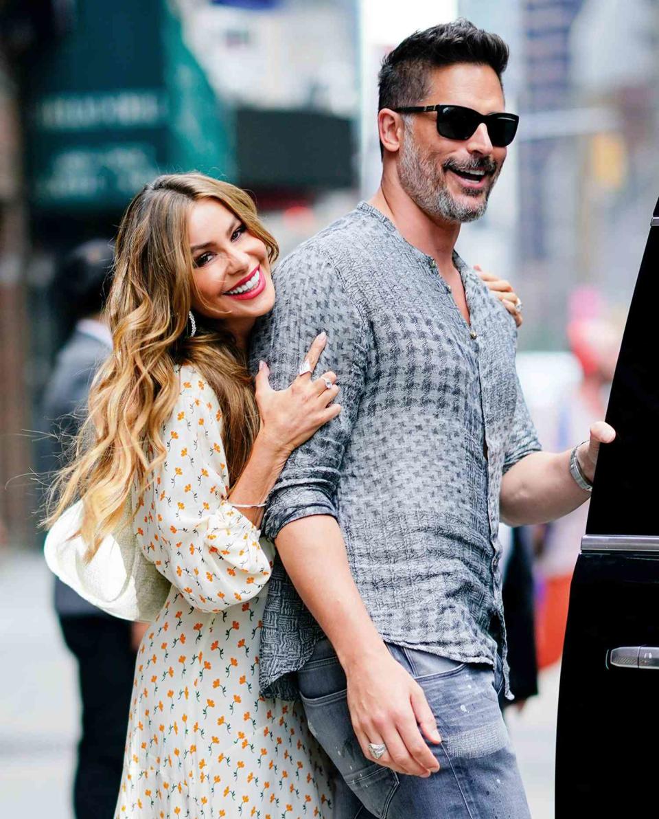 Sofia Vergara and Joe Manganiello are seen at the Stephen Colbert show on July 17, 2019 in New York City