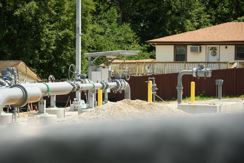 Piedmont Natural Gas, a subsidiary of Duke Energy, built a gas regulator station at Yadkin and Brookfield roads at the entrance to the Foxfire neighborhood. 