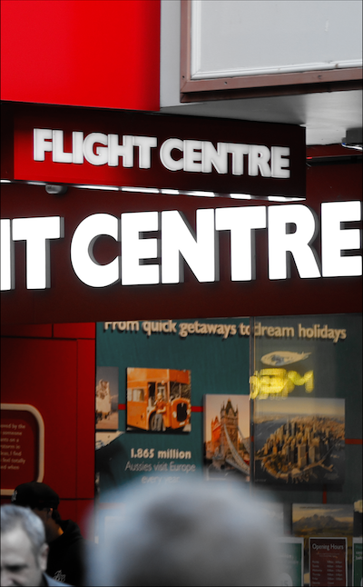 Flight Centre copped a $12.5 million penalty. James Worsfold/AAP