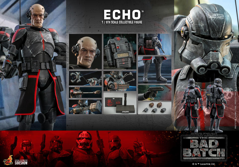 Echo is already our favorite members of Clone Troop 99, also known as the Bad Batch.