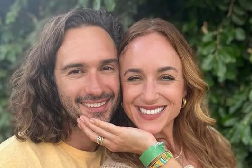 Joe Wicks posed with wife Rosie