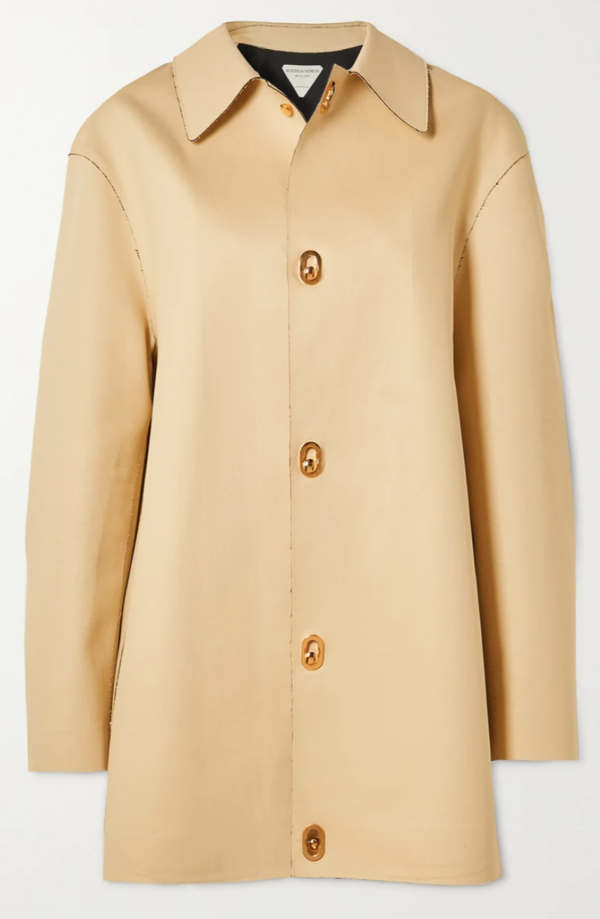 Bottega Veneta convertible bonded-cotton trench 