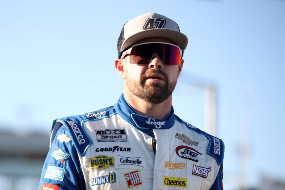 AVONDALE, ARIZONA - NOVEMBER 06: Ricky Stenhouse Jr., driver of the #47 Honey Nut Cheerios Chevrolet, walks the grid during qualifying for the NASCAR Xfinity Series Championship at Phoenix Raceway on November 06, 2021 in Avondale, Arizona. (Photo by Meg Oliphant/Getty Images) | Getty Images