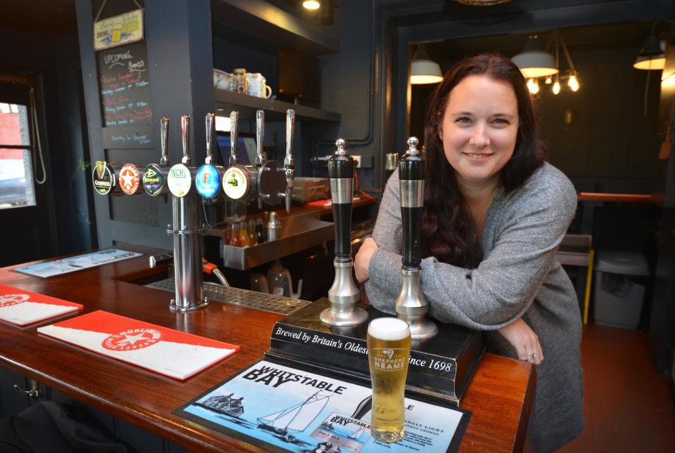The Fountain Inn, in Queens Road, Hastings, is under new management. Pictured: Nicolle Friend, barmaid.