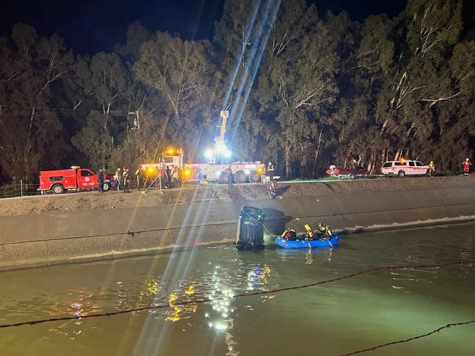 The driver of a car carrying four young adults crashed into the Friant-Kern canal Wednesday, March 23, 2023. Three passengers survived, but the driver did not.