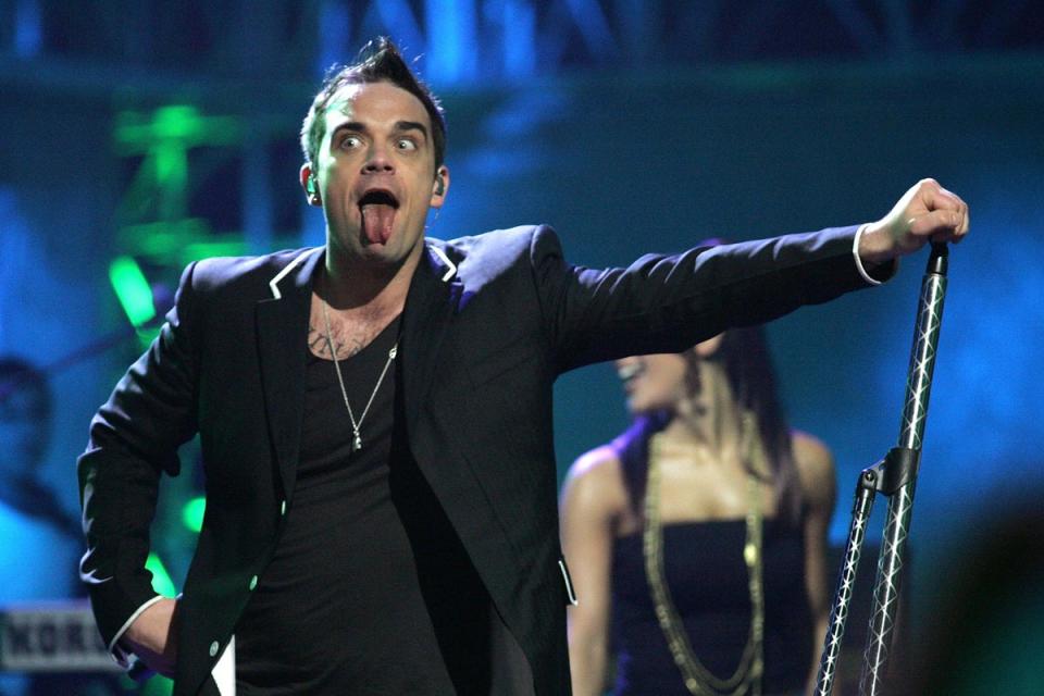 Robbie Williams performing in Mexico City in 2006 (Getty Images)