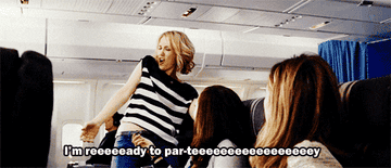 Kristin Wiig from "Bridesmaids" on a plane