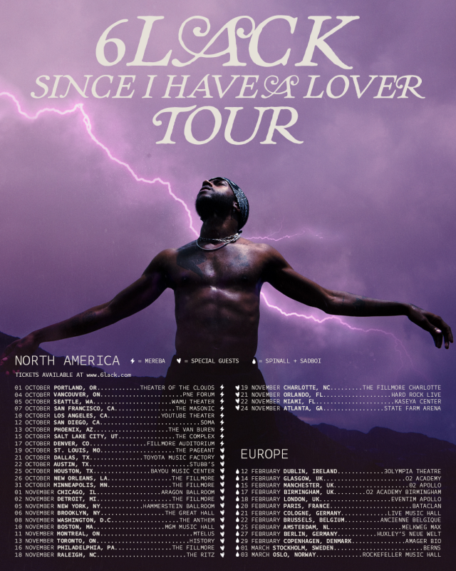 6LACK Announces Since I Have A Lover World Tour