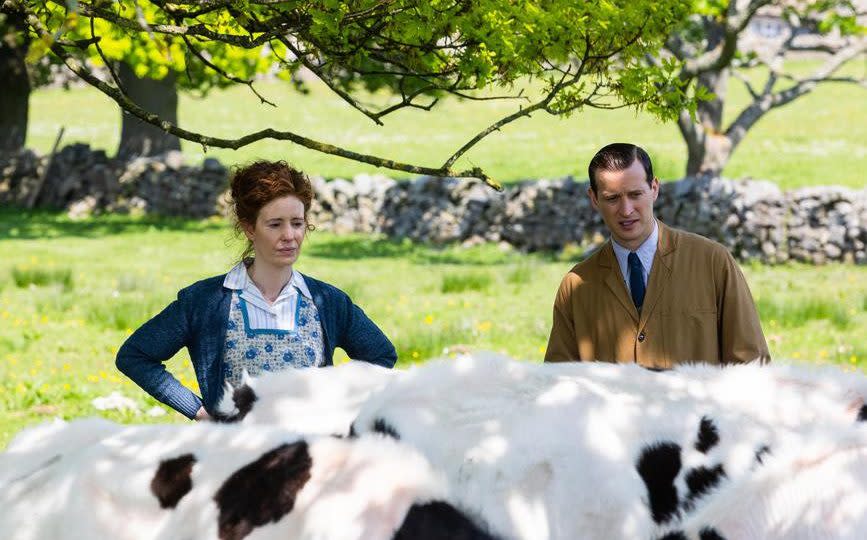 Amy Nuttall and Nicholas Ralph in All Creatures Great and Small - Channel 5