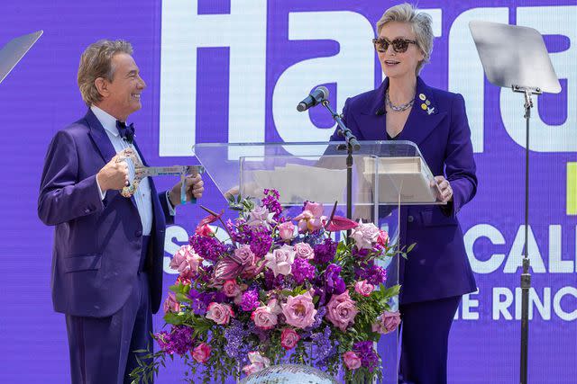 <p>Harrah's Resort Southern California</p> Jane Lynch and Martin Short at Harrah's Resort SoCal at the inauguration of Martin Short as mayor of Funner, California