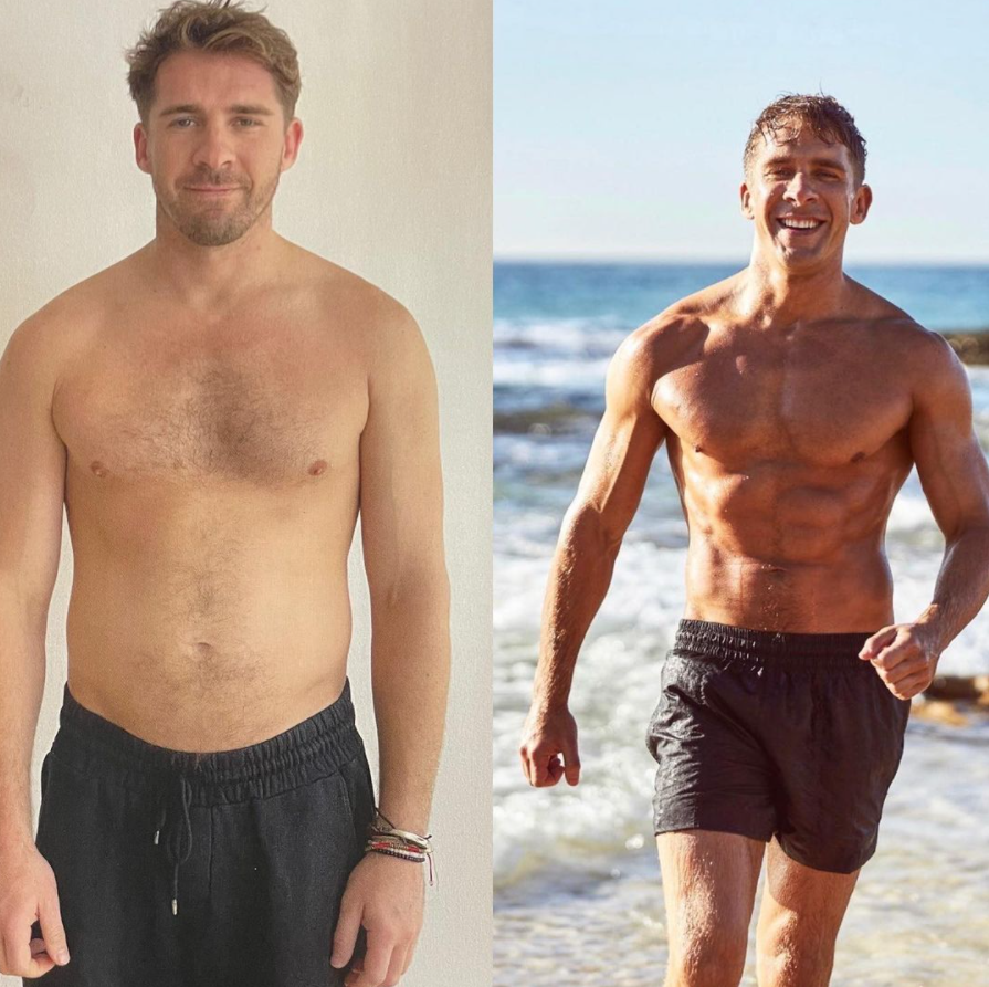 Jono Castano client aussie actor hugh sheridan transformation