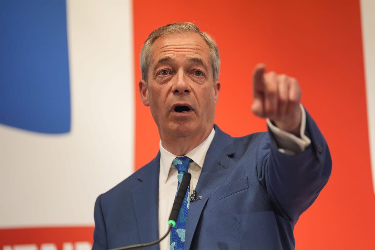 Nigel Farage during a press conference to announce that he will become the new leader of Reform UK (Yui Mok/PA) (PA Wire)