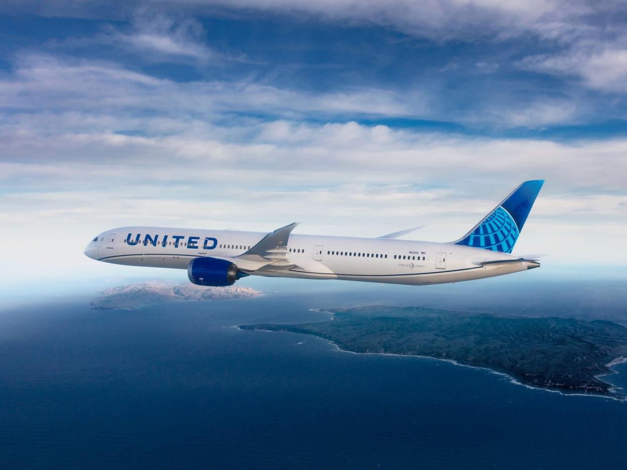 United Airlines Boeing 787.