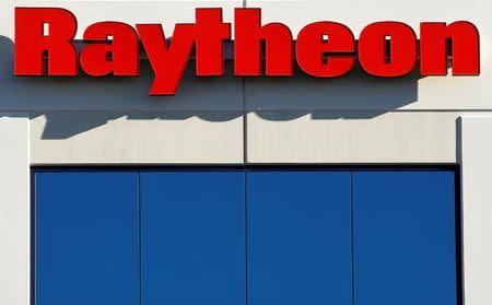 FILE PHOTO: One of Raytheon's Integrated Defense buildings is seen in San Diego, California January 20, 2011. REUTERS/Mike Blake/File Photo