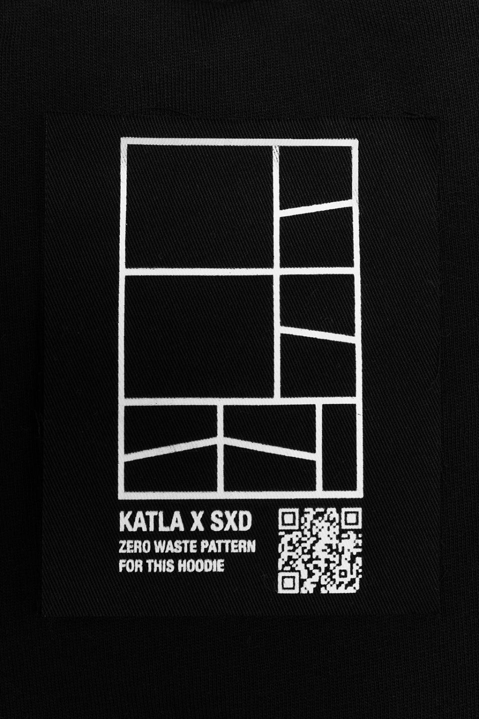 A drawing of SXD’s zero waste pattern, which is featured on the back of the hoodie. - Credit: Courtesy Katla x SXD