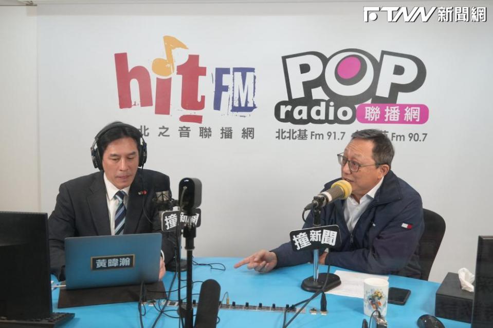 賴清德競選總部主委姚立明接受廣播節目《POP撞新聞》專訪。（圖／POP Radio提供）