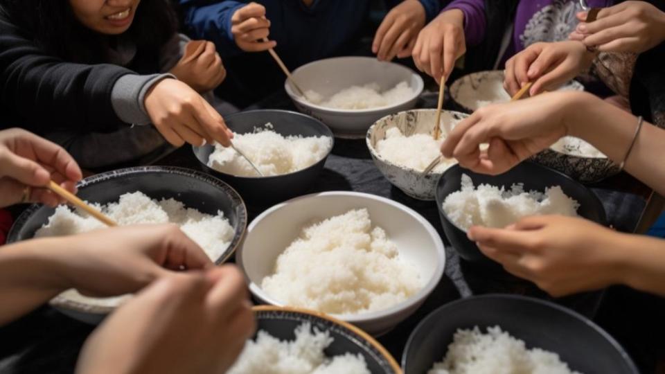 熱炒店白飯之亂延燒。（圖／AI生成示意圖）