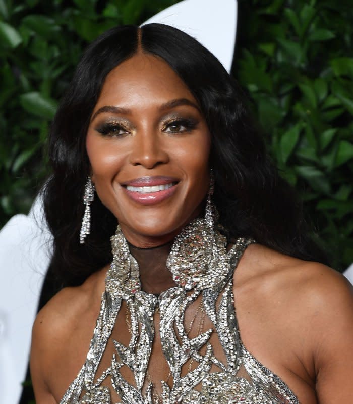 Naomi Campbell attends the Fashion Awards at Royal Albert Hall in London on December 2, 2019. The model turns 54 on May 22. File Photo by Rune Hellestad/UPI