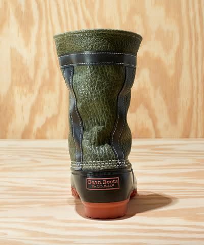 Bean Boot in Olive Bison Leather