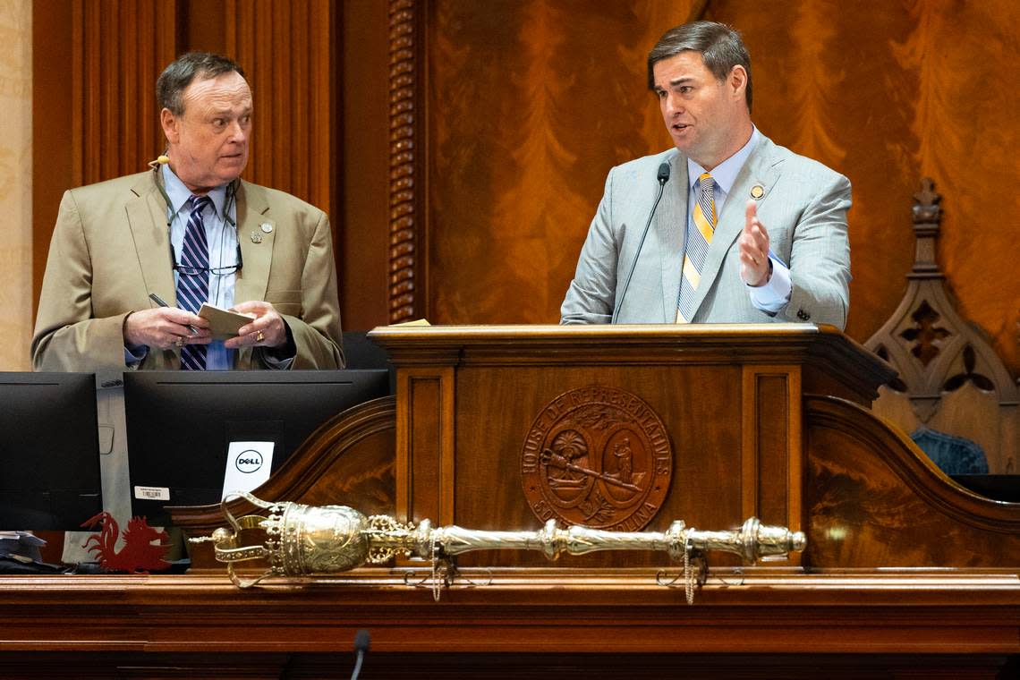 S.C. House Speaker Murrell Smith, R-Sumter, presides over the beginning of the legislative session in the South Carolina House on Tuesday, Jan. 10, 2023.