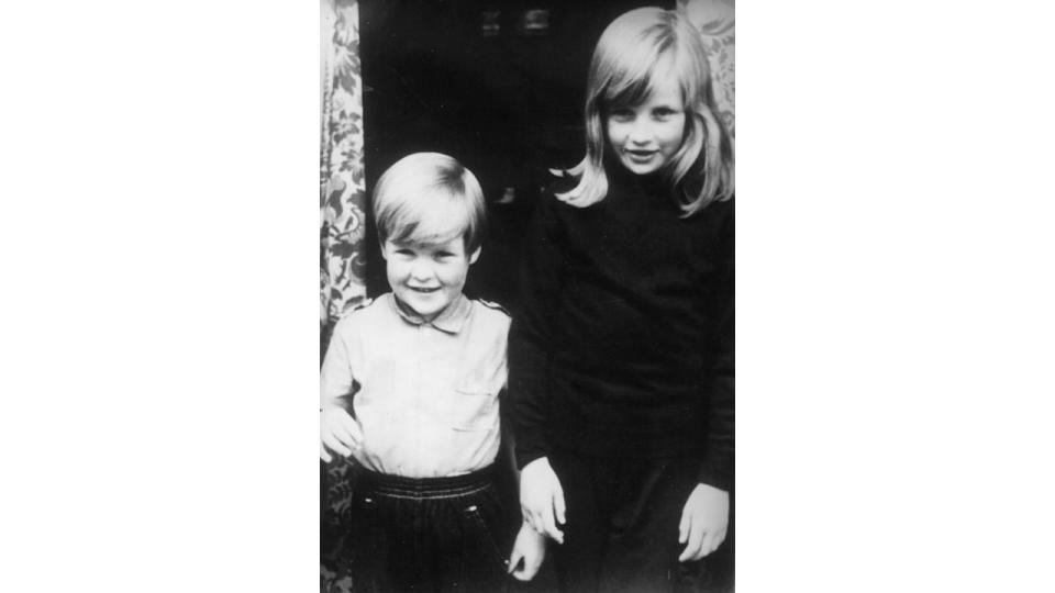 Lady Diana Spencer and Charles Spencer in 1968