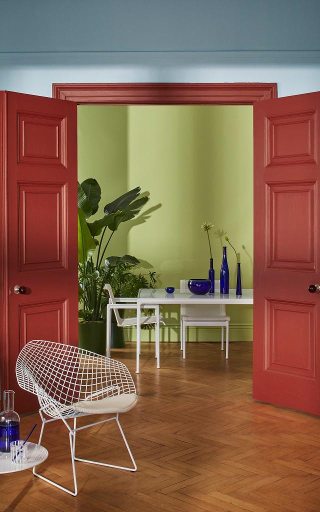 A bold paint colour helps to give the door more impact and grandeur - Graphenstone