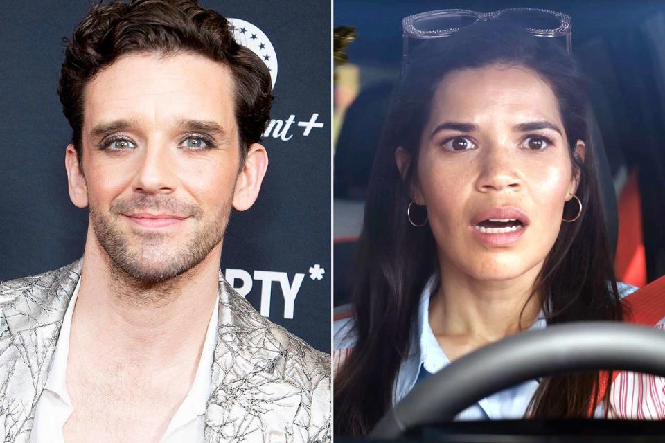 <p>Santiago Felipe/Getty; Warner Bos./Courtesy Everett</p> Michael Urie, America Ferrera