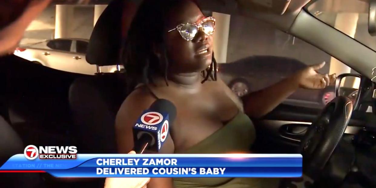 cherley zamor helps deliver cousin's baby - mom gives birth in lyft
