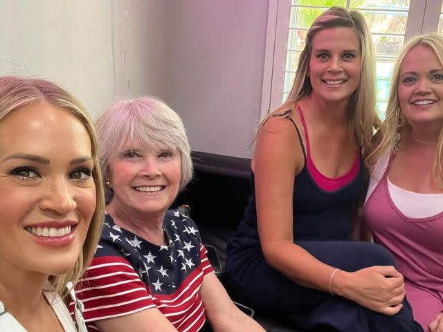 <p>Carrie Underwood Instagram</p> Carrie Underwood with her mom Carole, and sisters, Stephanie and Shanna.